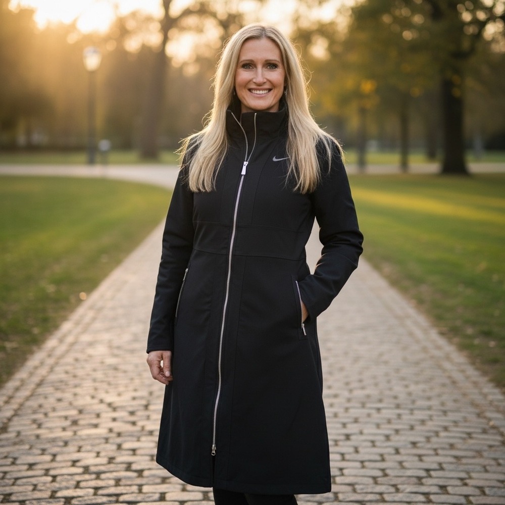 Nike‎ Womens Dri-FIT Longline Full Zip Jacket Black Coat 224635-010 XL NWT